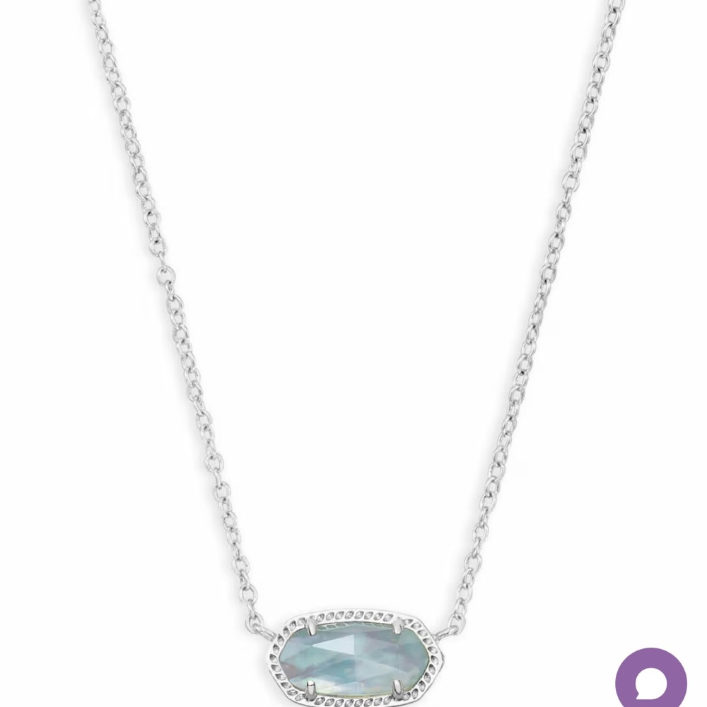 Kendra Scott Silver Necklace with  Elisa silver Pendant - Picture 2 of 4